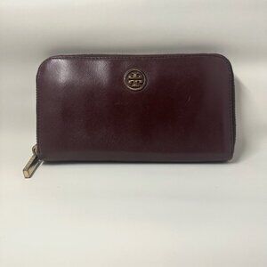 Tory Burch Robinson Brown Leather Wallet
